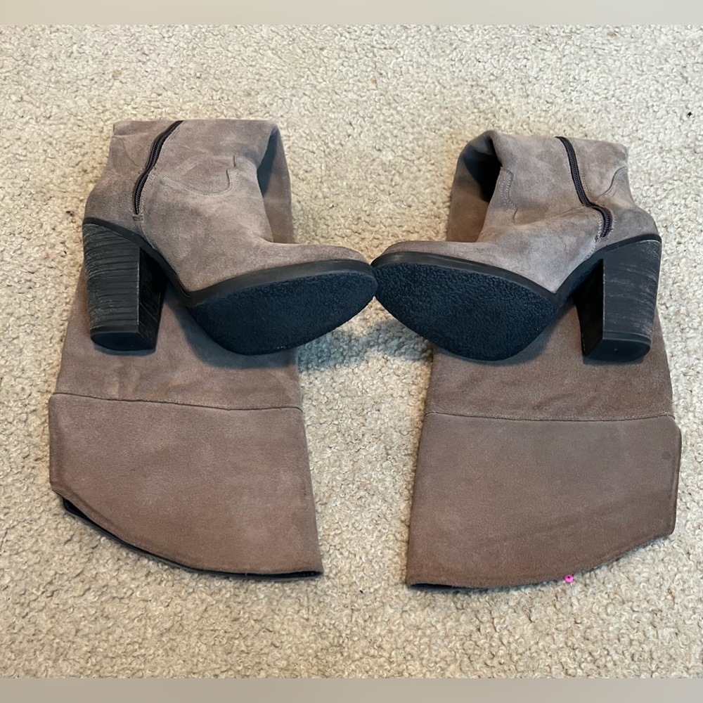 Musse & Cloud Joyce Suede  Taupe Thigh High Boots-size 7 1/2 ((EU 38)